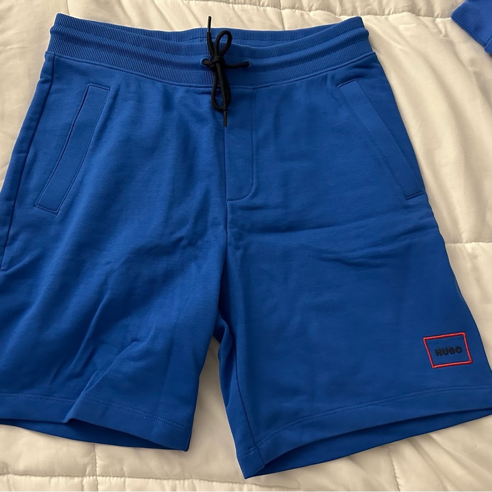 Hugo Boss Drawstring Sweat Shorts Blue Medium